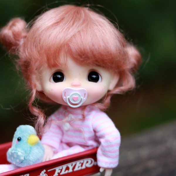 STODOLL BABY DOLL LAUGH FRECKLES DOLL OB11 SIZE DDF BODY