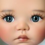 OVAL REAL GREY 18 mm GLASS EYES FOR DOLL BJD BALL JOINTED DOLL MY MEADOWS SAFFI BAILEY