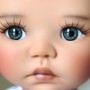 YEUX EN VERRE OVAL REAL GRIS GREY 18 mm GLASS EYES POUR POUPÉE BJD BALL JOINTED DOLL MY MEADOWS SAFFI BAILEY
