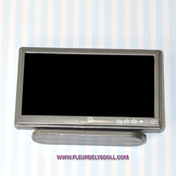 Miniature Télévision Et Meuble TV 1/12 - Accessoire Maison De Poupée Odoria