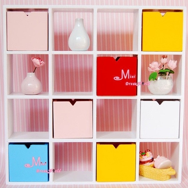IKEA STORAGE CUBE BOX MINIATURE DISPLAY SHELF DOLLHOUSE DIORAMA BJD