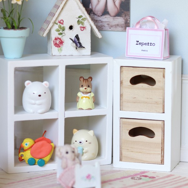 IKEA STORAGE CUBE BOX MINIATURE DISPLAY SHELF DOLLHOUSE DIORAMA BJD