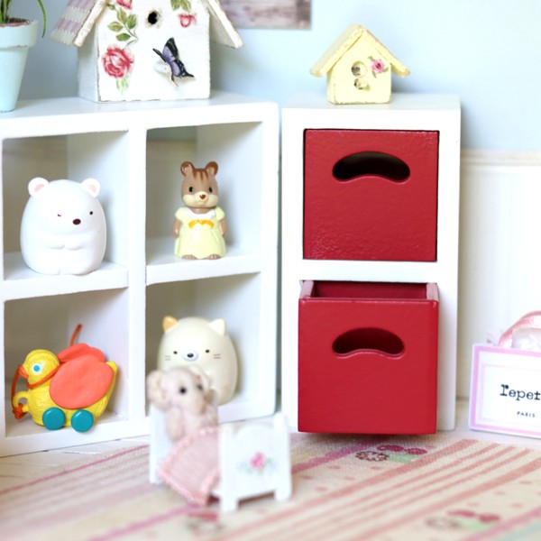 IKEA STORAGE CUBE BOX MINIATURE DISPLAY SHELF DOLLHOUSE DIORAMA BJD