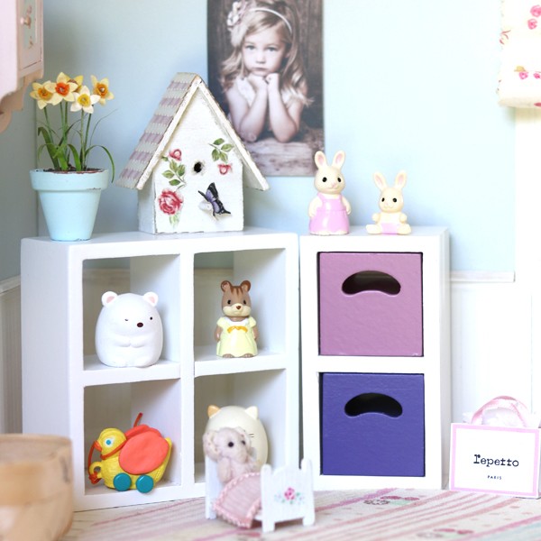 IKEA STORAGE CUBE BOX MINIATURE DISPLAY SHELF DOLLHOUSE DIORAMA BJD