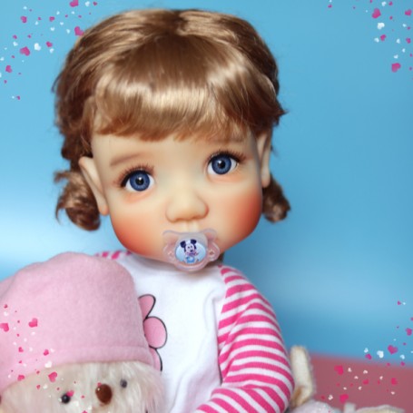 DOLL WIG LALA REDDISH BLOND 10.11 BJD MEADOWDOLLS MAE ADRYN ZWERGNASE BLYTHE CUSTOM DOLLS ...