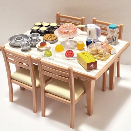 Re Ment Rement Japan Miniature Kitchen Table And 4 Chairs Dollhouse Diorama Bjd Doll Lati Yellow Blythe Middie Pullip Dollhouse