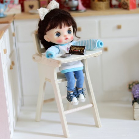 Miniature 1:12 F Poupée Maison de Poupée/poupée #15# bébé Lissy avec Blanc Robe 