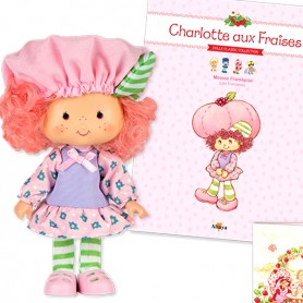 RASPBERRY MOUSSE + BOOK + CARD STRAWBERRY SHORTCAKE SCENTED DOLL CHARLOTTE AUX FRAISES DESIGN 1980