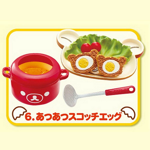 re-ment     ==4 Miniature San-X Rilakkuma Kitchen Eggs Set