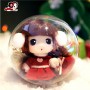 LOVELY DOLL 9 CM (3.5")  GREAT CHRISTMAS GIFT IN HER CLEAR BIG BALL