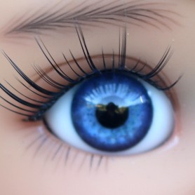 YEUX EN VERRE OVAL REAL BLUE COBALT 10 mm GLASS EYES POUR POUPÉE BJD BALL JOINTED DOLL LATI YELLOW MY MEADOWS ...