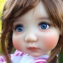 OVAL REAL BLUE COBALT 10 mm PAPERWEIGHT GLASS EYES FOR DOLL BJD BALL JOINTED DOLL LATI YELLOW PUKIFEE...