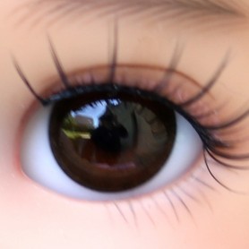 OVAL REAL BROWN 8 mm PAPERWEIGHT GLASS EYES FOR DOLL BJD BALL JOINTED DOLL LATI YELLOW IPLEHOUSE DOLL