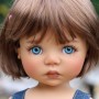 OVAL REAL BLUE MAYA 8 mm PAPERWEIGHT GLASS EYES FOR DOLL BJD BALL JOINTED DOLL  IPLEHOUSE REBORN DOLLS ...