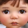 OVAL REAL ACAJOU BROWN 8 mm GLASS EYES FOR DOLL BJD IPLEHOUSE REBORN DOLL ...