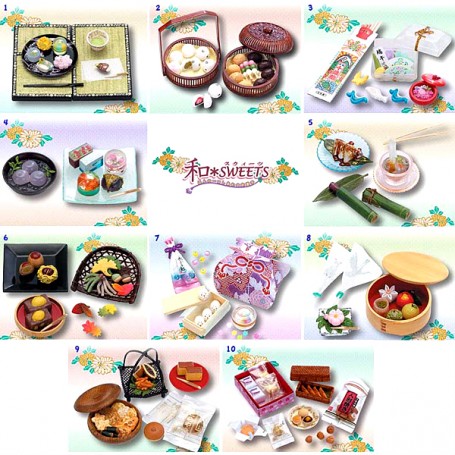 JAPANESE WA SWEETS 7 RARE 2005 RE-MENT REMENT MINIATURE FOR DOLL