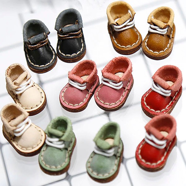 MINI LEATHER DOLL SHOES FOR BJD DOLLS OB11 NENDOROID STODOLL AMY DOLL
