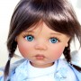 OVAL REAL BLUE 10 mm PAPERWEIGHT GLASS EYES FOR DOLL BJD BALL JOINTED DOLL LATI YELLOW IPLEHOUSE DOLL