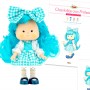 BABA HORTENSIA 32 + BOOK + CARD STRAWBERRY SHORTCAKE SCENTED DOLL CHARLOTTE AUX FRAISES DESIGN 1980