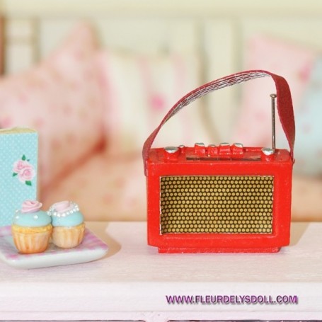 Odoria Miniature 1/12 Radio Vintage Accessoire Maison de Poupée Odoria Miniature 1/12 Radio Vintage Accessoire Maison de Poupée