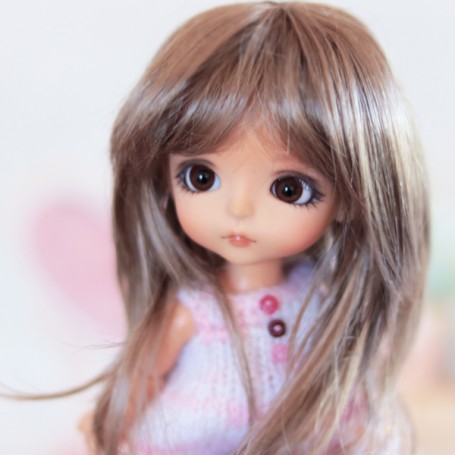 PERRUQUE MONIQUE DOLL WIG CINDY BLACK 12.13 POUR POUPÉE BJD MEADOWDOLLS Big Saffi Bailey Silvia Scarlett 18 Dolls