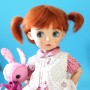 PERRUQUE MOHAIR BISOU DOLL WIG 7/8" POUPÉE BJD DIANNA EFFNER LITTLE DARLING NIKKI BRITT DOLLS DOLLFIE MSD KAYE WIGGS...