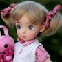 PERRUQUE MOHAIR BISOU DOLL WIG 7/8" POUPÉE BJD DIANNA EFFNER LITTLE DARLING NIKKI BRITT DOLLS DOLLFIE MSD KAYE WIGGS...