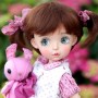 PERRUQUE MOHAIR BISOU DOLL WIG 7/8" POUPÉE BJD DIANNA EFFNER LITTLE DARLING NIKKI BRITT DOLLS DOLLFIE MSD KAYE WIGGS...