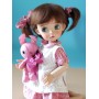 PERRUQUE MOHAIR BISOU DOLL WIG 7/8" POUPÉE BJD DIANNA EFFNER LITTLE DARLING NIKKI BRITT DOLLS DOLLFIE MSD KAYE WIGGS...