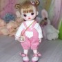 LOVELY PIVOINE PEONY DOLL 16 CM FULLY ARTICULATED + OUTFIT + WIG + SHOES LATI YELLOW SIZE