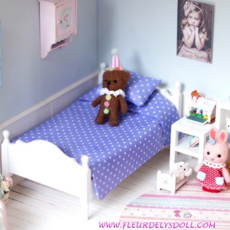 1/6 scale  doll size bedding set twin set for barbie dolls 