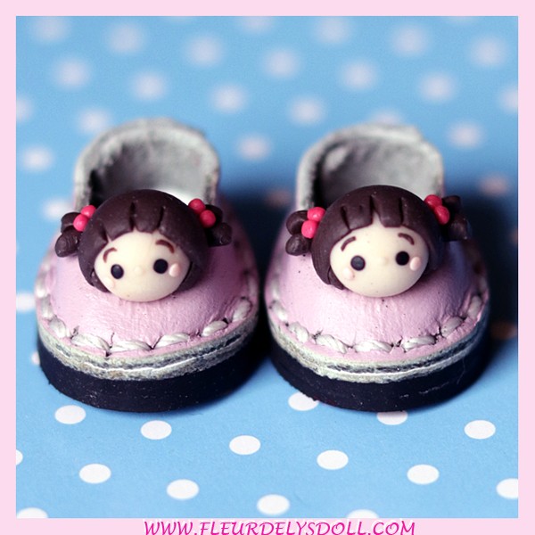 Chaussures BJD 1/12 Pour Poupées OB11, Body9, GSC - Faites Main - Taille Intérieure 2cm - Couleur Marron
