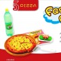 FAST FOOD REPAS PIZZA & SPRITE MINIATURE 2009 RE-MENT DOLL MINIATURE POUPÉE DIORAMA BARBIE BLYTHE PULLIP NENDOROID OB11 STODOLL