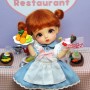 MEAL + CUTLERY + LILY VASE RESTAURANT MINIATURE RE-MENT DOLL MINIATURE DIORAMA BARBIE BLYTHE PULLIP FASHION ROYALTY