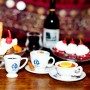 CAPPUCCINO COFFEE CUP AND SAUCER MINIATURE BARBIE FASHION ROYALTY BLYTHE PULLIP DOLL PHICEN ACTION FIGURE DIORAMAS 1:6