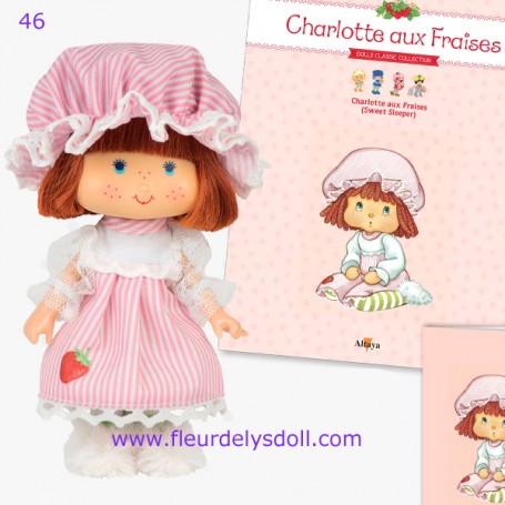 POUPÉE PARFUMÉE CHARLOTTE AUX FRAISES SWEET SLEEPER 46 STRAWBERRY SHORTCAKE VINTAGE DESIGN 1980