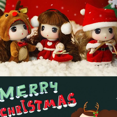 Christmas Doll Set - 20 Piece Tiny Dolls With Accessories