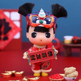 ADORABLE CHINESE NEW YEAR MANGA DOLL ARTICULATED 9 CM GIFT BOXED