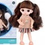 SHY BRUNETTE DOLL DOLL ARTICULATED 16 CM GREAT FOR A LITTLE OR BIGGER GIRL