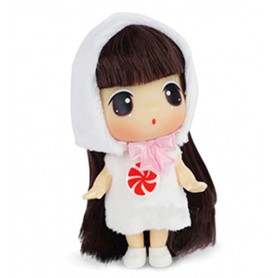 SNOW FLOCK DOLL 9 CM (3.5") LOVELY DOLL GIFT WITH KEYCHAIN INCLUDED