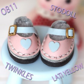 LEATHER KAWAII BICOLOR GIRLY SHOES FOR BJD DOLL MEADOWDOLLS TWINKLES LATI YELLOW PUKIFEE AND OTHER SMALL FOOT