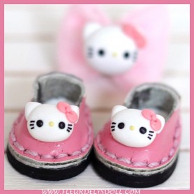 LEATHER KAWAII HELLO KITTY SHOES FOR BJD DOLL QBABY MEADOWDOLLS TWINKLES LATI YELLOW PUKIFEE AND OTHER SMALL FOOT