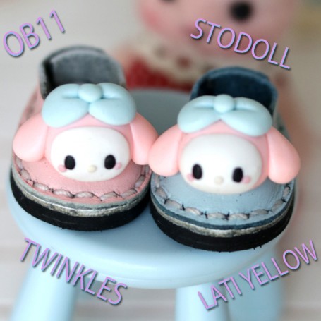 LEATHER KAWAII MY MELODY SHOES FOR BJD DOLL MEADOWDOLLS TWINKLES LATI YELLOW PUKIFEE AND OTHER SMALL FOOT