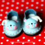 LEATHER KAWAII SLEEPY BEAR SHOES FOR BJD DOLL QBABY MEADOWDOLLS TWINKLES LATI YELLOW PUKIFEE AND OTHER SMALL FOOT