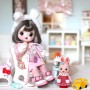 LOVELY MARINA DOLL 16 CM FULLY ARTICULATED + OUTFIT + WIG + SHOES LATI YELLOW SIZE