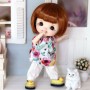 BROWN PANTS WITH POCKETS OUTFIT FOR BJD OB11 NENDOROID STODOLL AMY DOLL LATI WHITE SP PUKIPUKI OBITSU 11 CM DOLLS