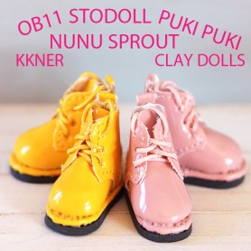 YELLOW OR PINK BOOTS DOLL SHOES BJD OB11 STODOLL LATI WHITE SP PUKIPUKI NUNU SPROUT MEADOWDOLLS NENDOROID DOLLS...
