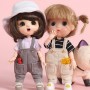 LOVELY BEIGE OVERALL OUTFIT FOR BJD OB11 STODOLL AMYDOLL LATI WHITE SP PUKIPUKI MEADOWDOLLS NUNU SPROUT DOLLS