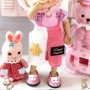 TENUE 3 PIECES SALOPETTE BEBE ROSE POUR POUPÉE BJD OB11 STODOLL AMYDOLL LATI WHITE SP PUKIPUKI MEADOWDOLLS NUNU SPROUT DOLLS