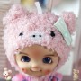 TENUE 3 PIECES SALOPETTE BEBE ROSE POUR POUPÉE BJD OB11 STODOLL AMYDOLL LATI WHITE SP PUKIPUKI MEADOWDOLLS NUNU SPROUT DOLLS